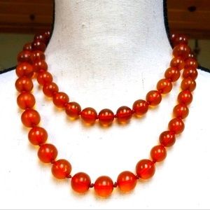 Vintage Art Deco 1920s Baltic Honey Amber Necklace